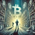 DALL·E 2025 01 09 14.51.13 A visually striking digital illustration depicting Bitcoin miners in a te