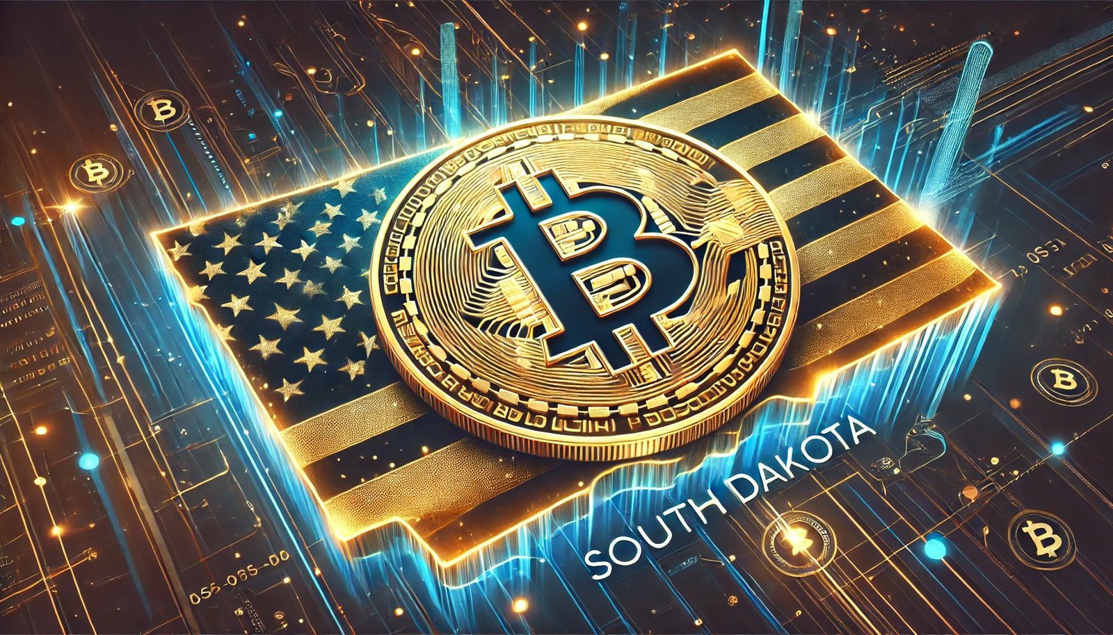 DALL·E 2025 02 05 15.35.56 A striking digital illustration of a golden Bitcoin coin prominently disp